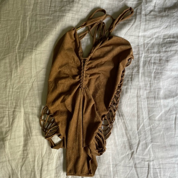 NEW⭐️Beige Swimsuit, Yoga Activewear, Boho Bodysuit - Picture 3 of 8